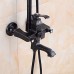 TY Antique Copper Wall Mounted Waterfall Rain Handheld Shower Faucet - B0749NVX1Z
